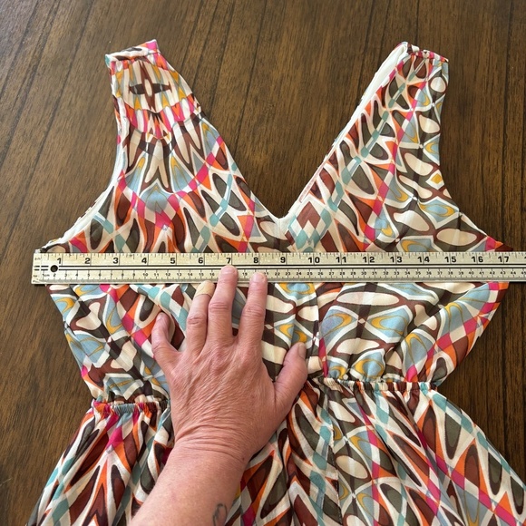 Romeo and Juliet Couture Geo Pattern hi-low dress side M - Picture 13 of 15